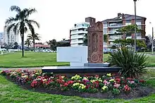 Armenian cross-stone (Khachkar) in Plaza Armenia in Montevideo, Uruguay