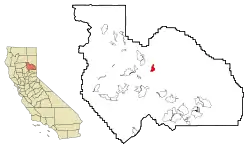 Location in Plumas County and the state of California