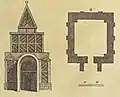 Pococke's "plan and view" of the monument (A Description of the East, volume 2, plate 22, O & O), published 1745