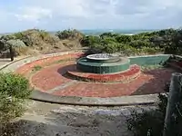 Restored Panama mount of the Peron Battery