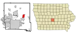 Location of Bondurant, Iowa