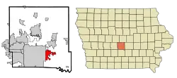 Location of Pleasant Hill, Iowa