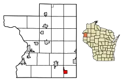 Location of Clear Lake in Polk County, Wisconsin