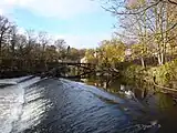 Pollard Bridge and Weir on River Aire, Newlay, Horsforth West Yorkshire