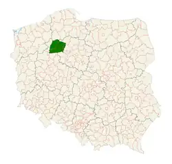 Krajna on the map of Poland