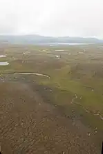 Helicopter view of ground polygons and ice lenses at Padjelanta National Park, Sweden