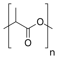 The skeletal formula of PLA