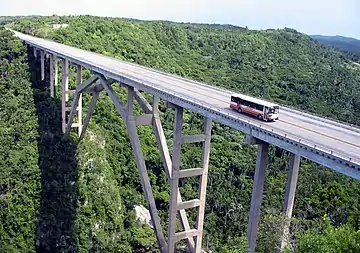 Bacunayagua Bridge (es), the tallest in Cuba