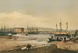 George French Angas, Port Adelaide in 1846, 10 years after settlement.