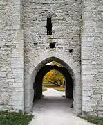 A closer view of one of the gates (Snäckgärdsporten)