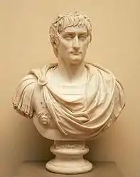 Ceracchi's 1810 marble bust of Napoleon, completed by Francesco Laboureur, on display at Musée d'Arts de Nantes in Nantes, France