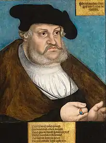 Portrait of Frederick the Wise by Lucas Cranach the Elder