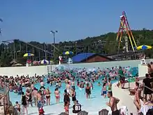 Poseidons Rage surf pool at Mt. Olympus