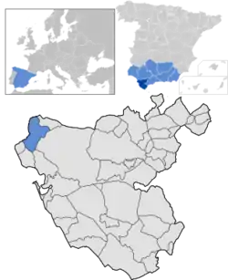 Location of Sanlúcar de Barrameda