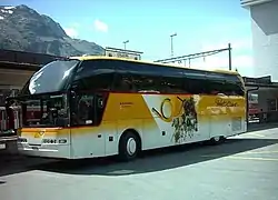 A postbus in St. Moritz