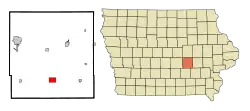 Location of Montezuma, Iowa