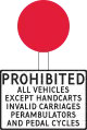 Motor vehicles prohibited