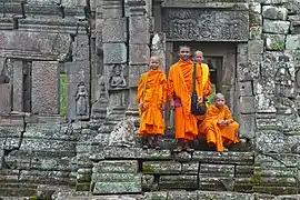 Image 11Young monks in Cambodia at Buddhism in Cambodia, by JJ Harrison (from Wikipedia:Featured pictures/Culture, entertainment, and lifestyle/Religion and mythology)