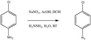 Preparation of 4-chlorophenyl azide