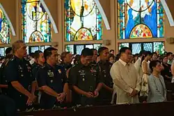 Top civilian and military officials attending the Shrine's inauguration