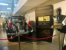 The 1935 Cadillac V-16 car of President Quezon displayed at the Presidential Car Museum