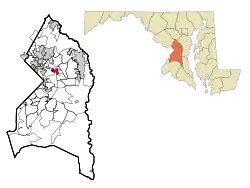 Location of Glenarden, Maryland