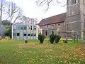 The church from the north west, showing parish rooms