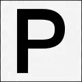 Italian P-plate (for principiante,  meaning beginner)