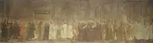 Antoon Derkinderen (1889): Processie van het H. Sacrament van Miracel, Amsterdamse Begijnhofkapel