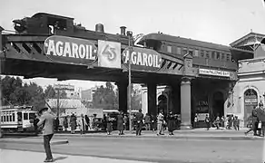 Buenos Aires and Pacific Railway train in Palermo (c.1930)