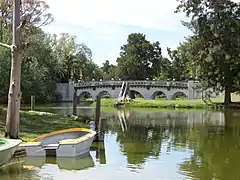 Railway bridge over the lake