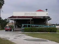 Roof damage from Hurricane Charley