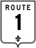 Route 1 marker