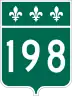 Route 198 marker