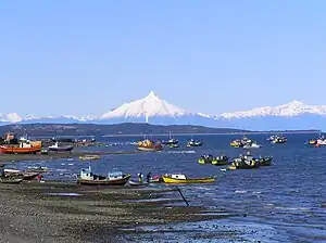 Coastline with volcano Corcovado