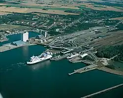 The ferry harbour in Rødbyhavn