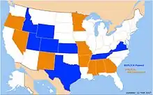 Map of states that have passed REPLICA, or have REPLICA legislation introduced as of 12 MAR 2017.