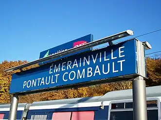 Sign in the station