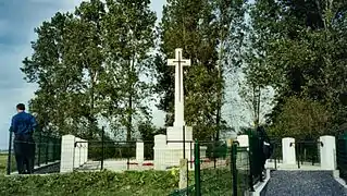 RE Grave, Railway Wood, a memorial to men of the 177th Tunnelling Company