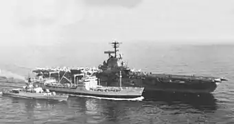 Carlo Margottini, RFA Orangeleaf and USS Shangri-la in 1967.