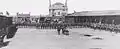 Pay parade in the station motor vehicle yard, behind the Long Reach Tavern 1917