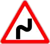 Double curve, first to the right