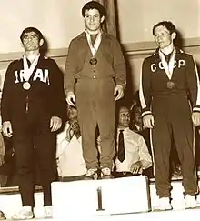 Rahim Aliabadi, is former Iranian wrestler and winner of silver medal in 1972 Summer Olympics.