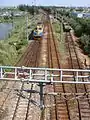 Rail line  that brings trains to the Haikou railway station