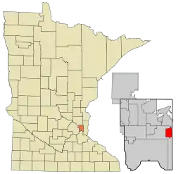 Location of the city of North Saint Paulwithin Ramsey County, Minnesota