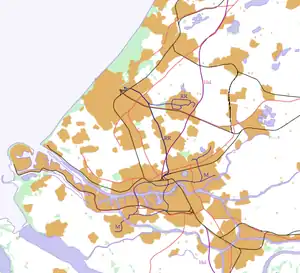 Alphen a/d Rijn is located in Southwest Randstad