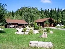 Scharfenstein with ranger station in the foreground