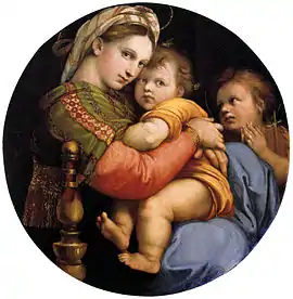 RaphaelMadonna della Seggiola. Diameter 71 cm.