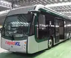 Rapid Bus's battery-run electric bus at BRT Depot