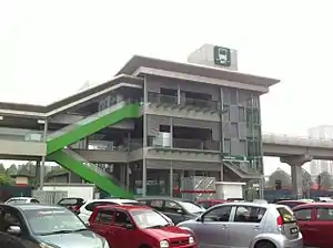 BRT South Quay-USJ1 halt from the ground level.